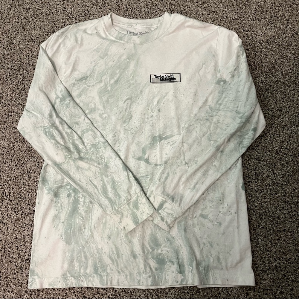 Taylor Swift Midnights Album Tracklist Long Sleeve, Tie Dye Size Large